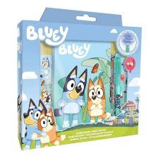 Παιδικό ημερολόγιο Kids Licensing Bluey, με μαγικό στυλό και αυτοκόλλητα.