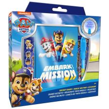 Παιδικό ημερολόγιο Kids Licensing Paw Patrol, Embark Mission, με μαγικό στυλό και αυτοκόλλητα.