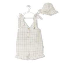 Παιδική ολόσωμη φόρμα με καπέλο Bebetto Modern Style Εκρού, 1-5 ετών, K3909.