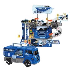 Παιδικό σετ παιχνιδιού Raya Toys Police Truck-Parking 2 σε 1, 46 τεμαχίων.