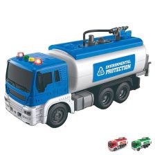 Παιδικό φορτηγό βυτιοφόρο Raya Toys Truck Car, ψεκάζει νερό, με μουσική και φώτα, 1:16.
