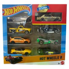 Σετ παιδικά αυτοκινητάκια για παιχνίδι Mattel Hot Wheels, 8 τεμαχίων.