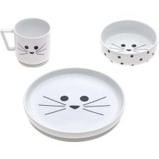 Παιδικό σετ φαγητού  Lassig, Little Chums Cat, 3 τεμαχίων.