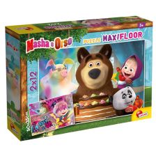 Παιδικό παζλ Lisciani MAXIFLOOR Μάσα και η Αρκούδα 2х12 κομ. 86115