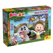 Παιδικό παζλ Lisciani MAXIFLOOR Μάσα και η Αρκούδα 2x12 κομ. 86122