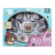 Παιδικό σετ τσαγιού Raya Toys Ceramics, Αρκουδάκια, 13 τεμαχίων.