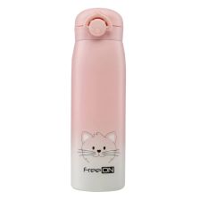 Παιδικό θερμός από ανοξείδωτο ατσάλι Nuk Freeon Pink, 480 ml.
