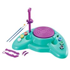 Παιδικός τροχός αγγειοπλαστικής Raya Toys Pottery Workshop με 2 ταχύτητες, μπογιές και πινέλα.