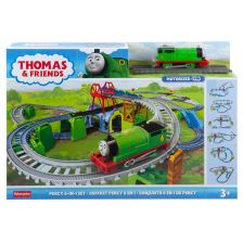 Παιδικό τρενάκι με ράγες 6 σε 1 Fisher Price Thomas & Friends TrackMaster με μηχανοκίνητο τρένο Percy