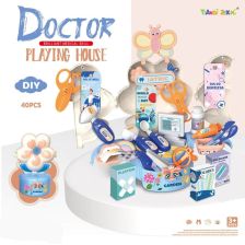 Σετ γιατρού σε βαλίτσα-λουλούδι Raya Toys Doctor playing house, 40 τεμαχίων.