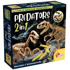 Μικρή ιδιοφυΐα Lisciani Predators Т-Рекс και Velociraptor 2 σε 1.