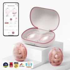 Έξυπνο διπλό ηλεκτρικό θήλαστρο μητρικού γάλακτος Momcozy Air 1 Ultra-slim, με εφαρμογή για κινητά.