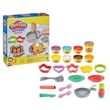 Σετ παιχνιδιού Hasbro Play-Doh Kitchen Creations Flip 'n Pancakes, με 8 χρώματα.