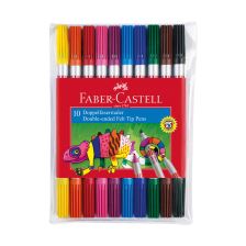 Μαρκαδόροι Faber-Castell με διπλή μύτη, 10 χρωμάτων.