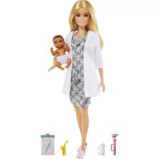 Κούκλα Mattel Barbie Careers Barbie Doctor με αξεσουάρ.