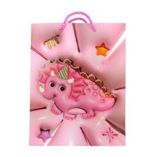 Χάρτινη σακούλα δώρου με 3D εκτύπωση Raya Toys Δεινόσαυρος L, 40 εκατοστών.