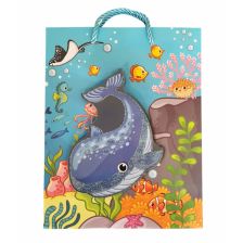 Χάρτινη σακούλα δώρου με 3D εκτύπωση Raya Toys Sea M, 32 εκατοστών.