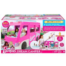 Σετ παιχνιδιού Mattel Barbie Dream Camper Κατασκηνωτές με πισίνα και 60+ αξεσουάρ.