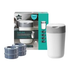 Κάδος Απόρριψης Πανών Tommee Tippee Twist&Click Λευκός + 4 τεμ. Ανταλλακτική Σακούλα Κάδου για Πάνες TT.0155