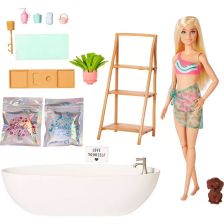 Σετ παιχνιδιού Mattel Barbie Κούκλα με μπανιέρα και αξεσουάρ.