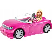 Σετ παιχνιδιού Mattel Barbie με ροζ αυτοκίνητο.