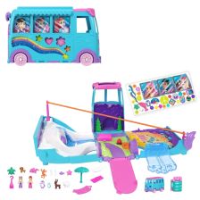 Σετ παιχνιδιού Mattel Polly Pocket Pet Mobile Adventure, με 21 τεμάχια.