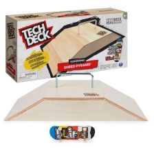 Σετ παιχνιδιού Spin Master Tech Deck Real Wood, Ράμπα Shred Pyramid & fingerboard Blind
