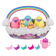 Σετ παιχνιδιού Egg Spin Master Hatchimals Alive Neon Rainbow Spring Basket.