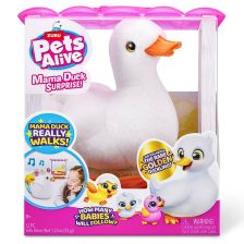 Διαδραστικό παιχνίδι Zuru Pets Alive Mother Πάπια με μικρά παπάκια, περπατά και κάνει ήχους.