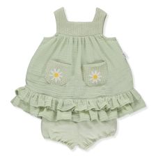 Βρεφικό φόρεμα Bebetto ETHNIC DAISY, Πράσινο, 2 τεμάχια, 6-36 μηνών, Κ4385.