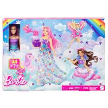 Ημερολόγιο με κούκλα Mattel Barbie Advent, με 24 εκπλήξεις.
