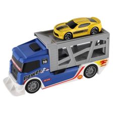 Παιδικό φορτηγό μεταφοράς αυτοκινήτων Raya Toys Μπλέ με αυτοκινητάκι.
