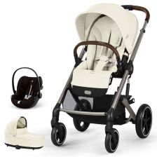 Καρότσι μωρού 3 σε 1 Cybex Balios S Lux New 2025 + πορτ μπεμπέ Cot S Lux + αντάπτορες + κάθισμα αυτοκινήτου Cloud G i-size Plus.