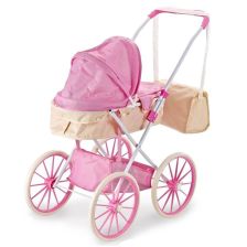 Καρότσι για κούκλες Raya Toys με τσάντα και χώρο αποσκευών.