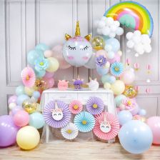 Σετ μπαλονιών για πάρτυ Raya Toys Μονόκερος, 82 τεμαχίων.