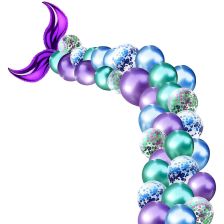 Σετ διακοσμητικά μπαλόνια Raya Toys Γοργόνα, 44 τεμαχίων.