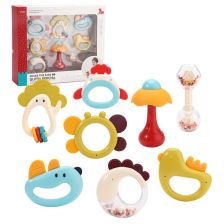 Σετ βρεφικές κουδουνίστρες Raya Toys Shake the Baby, με οδοντοφυΐα, 8 τεμαχίων.