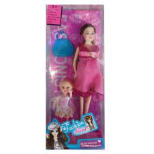 Σετ έγκυος κούκλα με κορίτσι Raya Toys Fashion Girl 60632WP