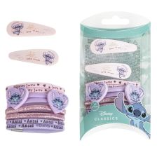 Σετ παιδικά αξεσουάρ μαλλιών Cerda Stitch με λαστιχάκια και κλιπς.