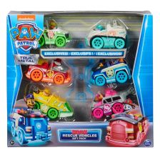 Σετ παιχνιδιού Spin Master Paw Patrol True Metal Neon Rescue Vehicles, 6 τεμαχίων