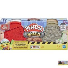 Σετ πλαστελίνες Hasbro Play-Doh Wheels Οικοδομικά υλικά, 2 τεμαχίων.