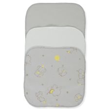 Σετ βαμβακερών πετσετών Bebetto Little Elephant, 20 x 20 εκατοστών, 3 τεμαχίων, C1145.