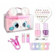 Σετ παιδικών προϊόντων μακιγιάζ Raya Toys σε βελούδινη τσάντα με Λαγουδάκι.
