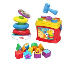 Σετ δαχτυλιδιών και σχημάτων ταξινόμησης Raya Toys Five Stars, με σφυράκι.