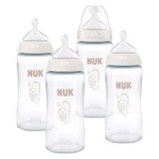 Σετ γυάλινα βρεφικά μπιμπερό NUK First Choice, 240 ml, 4 τεμαχίων.
