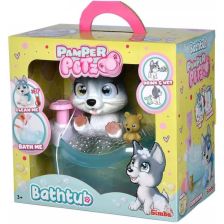 Σετ παιχνιδιού Simba Toys Pamper Petz Husky με πάνα και μπανιέρα 105953560.