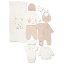 Σετ μαιευτηρίου για νεογέννητο Bebetto Bamboo, Μπεζ, 10 τεμαχίων, 0-3 μηνών, Z1008.