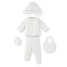 Σετ για νεογέννητο Bebetto Born to Royal Εκρού, 5 τεμαχίων, 0-3 μηνών, Z853.