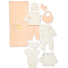 Σετ μαιευτηρίου για νεογέννητο Bebetto Colorful birds, 10 τεμαχίων, 0-3 μηνών, Z986.