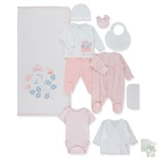 Σετ μαιευτηρίου για νεογέννητο Bebetto Floral Letters, 10 τεμαχίων, 0-3 μηνών, Z933.